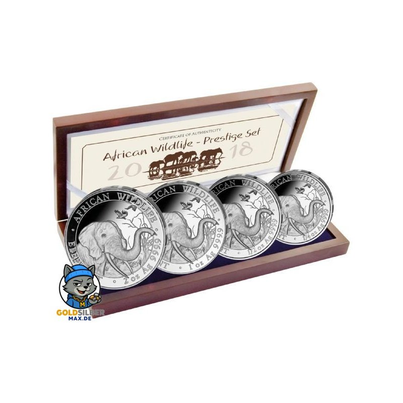 3,75 Unze Silber Set Silbermünze Somalia Elefant 2017