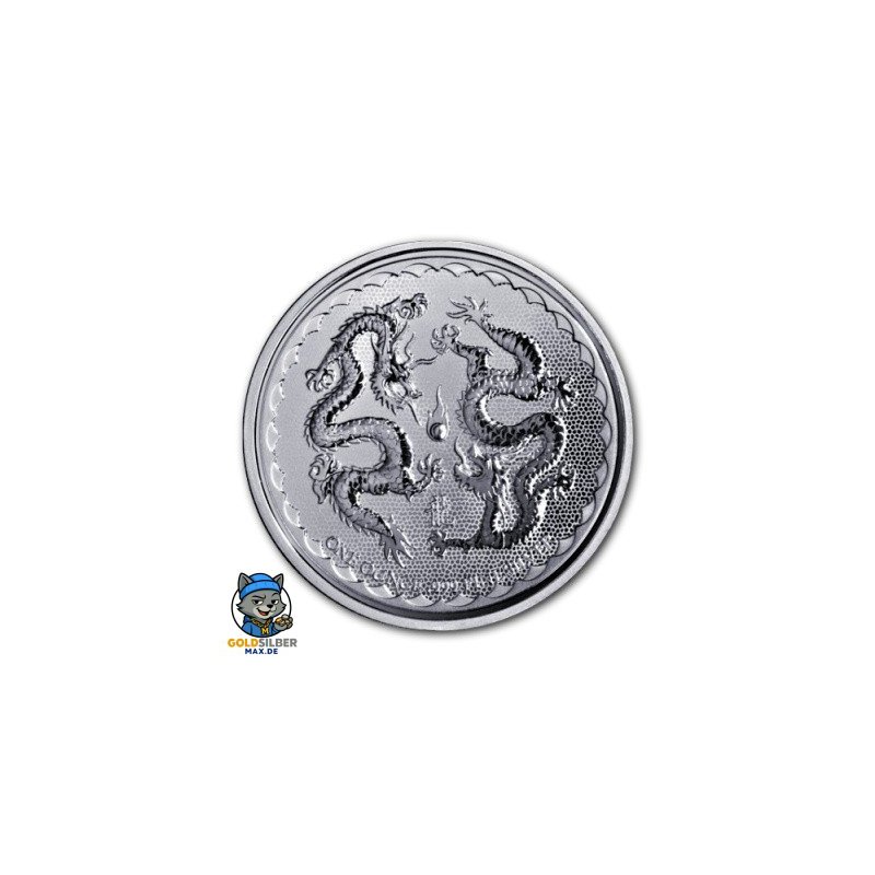 1 Unze Silber  Niue Double Dragon 2018