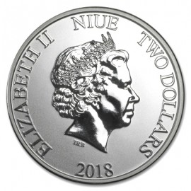 1 Unze Silber 1 $ Dollar Czech Lion - Tschechischer Löwe Niue Island 2017