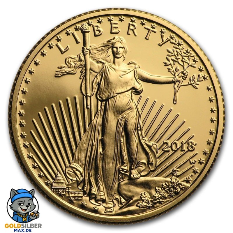1/4 Unze Gold American Eagle PP 2018