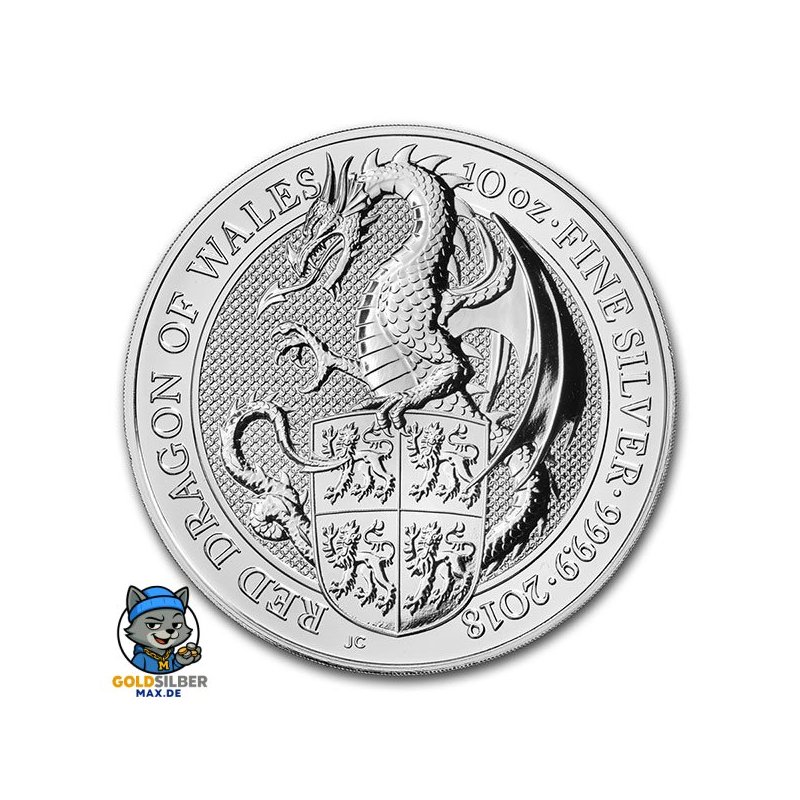 10 Unzen Queens Beasts Silber Lion 