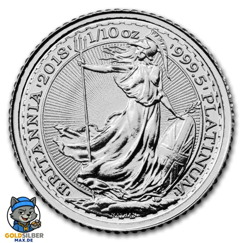 1/10 Unze oz Platin Britannia 2018