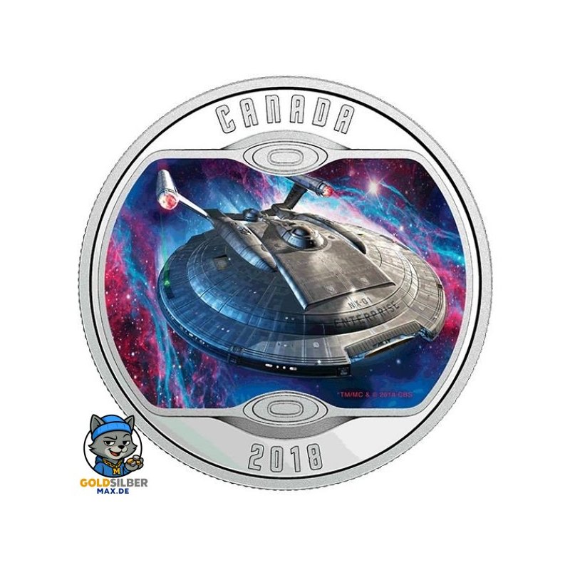 1oz 1 Unze James T Kirk 50 Jahre Star Trek Kanada Canada PP 