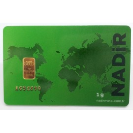 1 g Goldbarren Nadir Blister