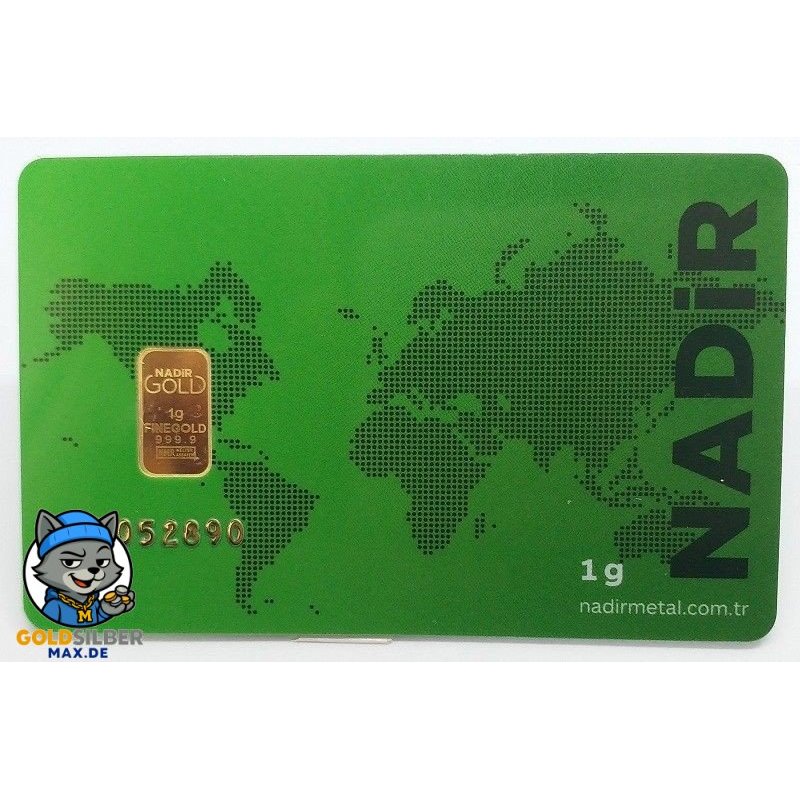 1 g Goldbarren Nadir Blister