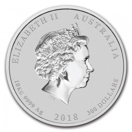 10 kg Silber Lunar II Hund Dog 2018