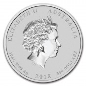 10 kg Silber Lunar II Hund Dog 2018