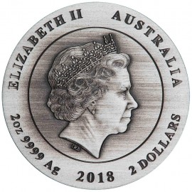 2 Unzen Silbermünze Koala High Relief 2016 Antique