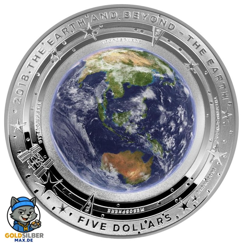 1 Unze Silber EARTH AND BEYOND - ERDE - Konvex