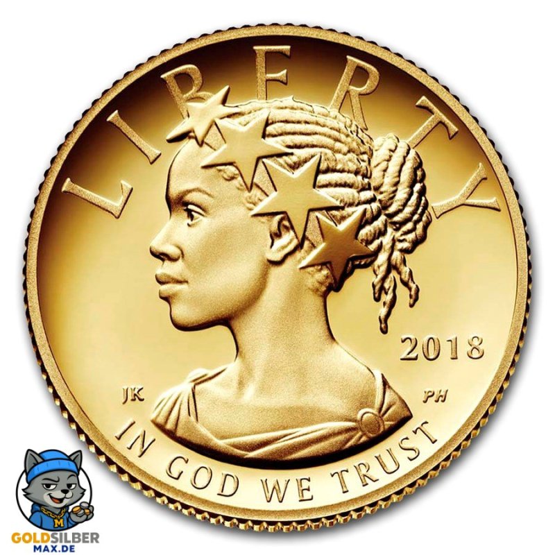 1/10 Unze Gold American Black Liberty 2018 PP 