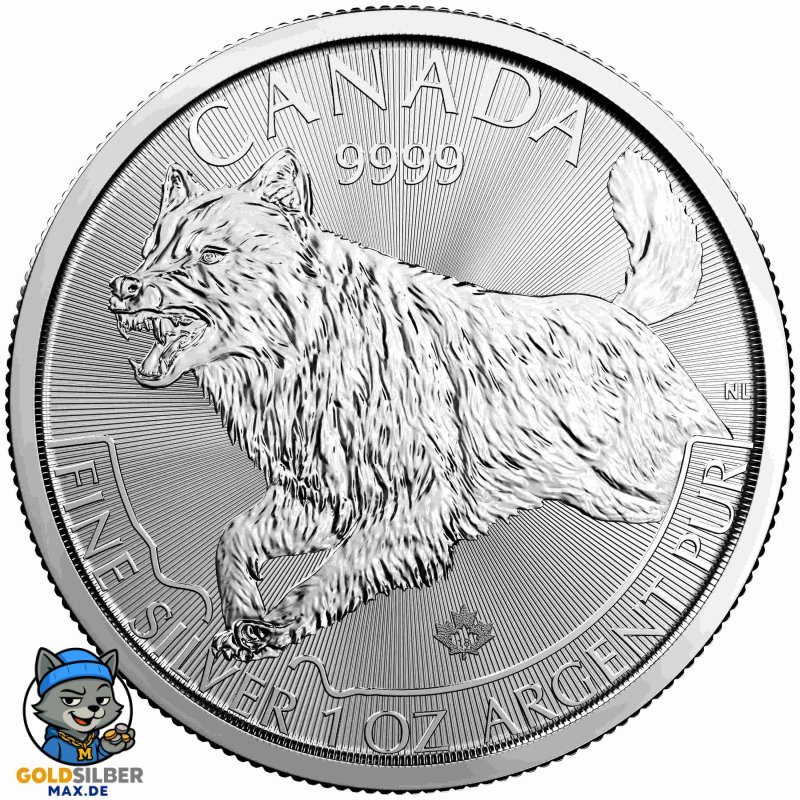 Predator Luchs Lynx Canada Kanada Silber Silbermünze 1oz  1 Unze 