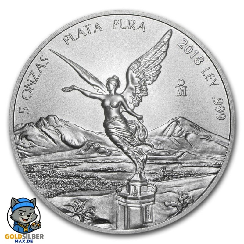 5 Unzen Silber Mexiko Libertad 2018