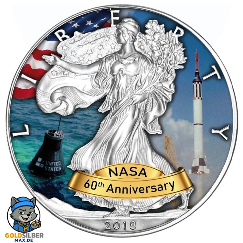 1 Unze Silber American Eagle 2018 Projekt Mercury