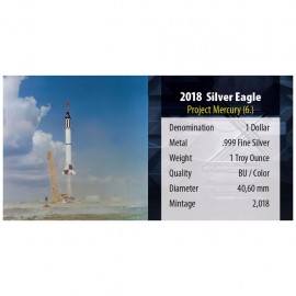 1 Unze Silber American Eagle 2018 Projekt Mercury