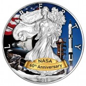 1 Unze Silber American Eagle 2018  Projekt Gemini 60 Jahre Nasa