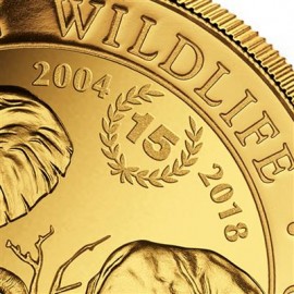 1 Unze Gold Somalia Elefant 2017 Privy ANA Denver Skyline