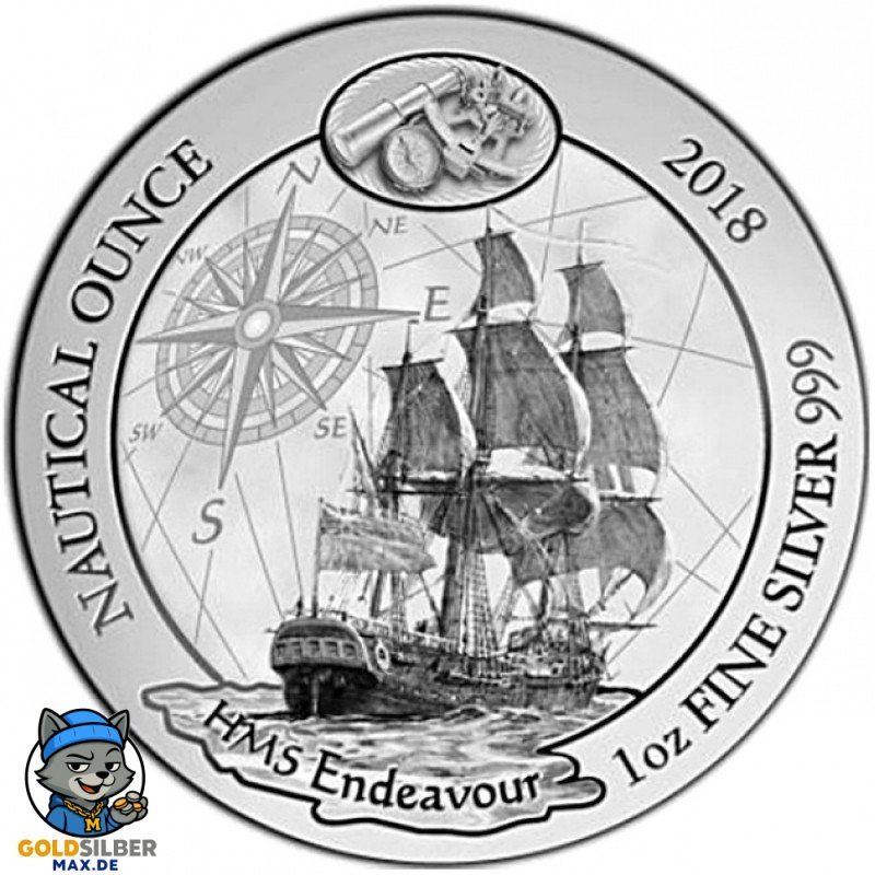1 Unze Silber Nautical Endeavour Ruanda 2018