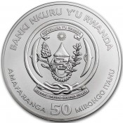 Ruanda Rooster Hahn2017  1oz Unze Silber Silbermünze