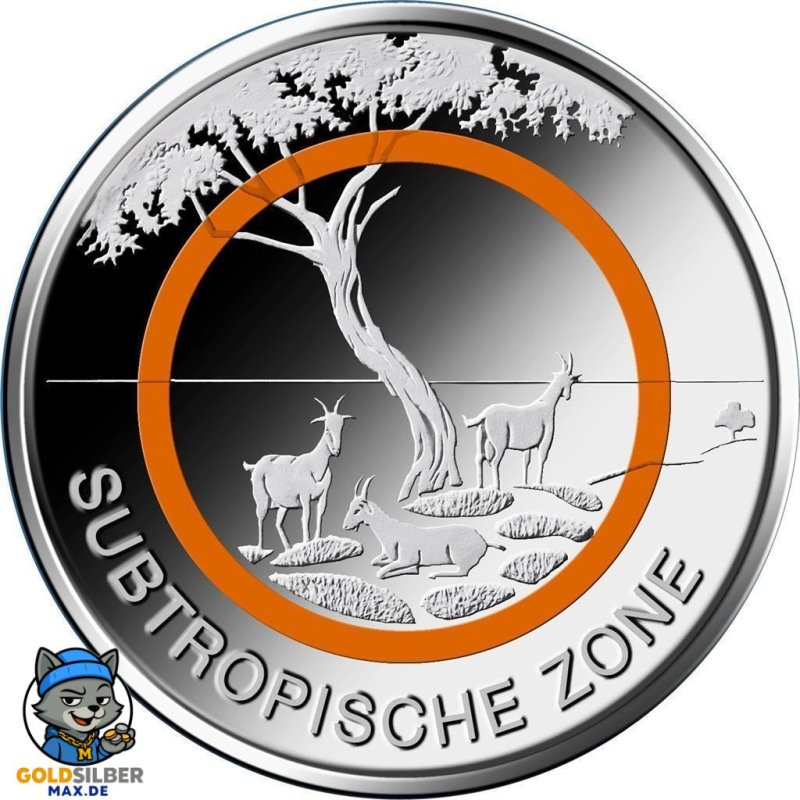 5 Euro Subtropische Zone 2018 Stempelglanz