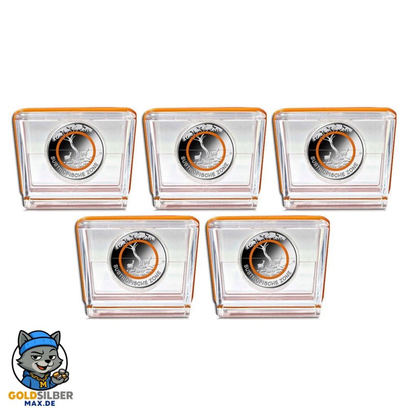 5 x 5 Euro Subtropische Zone 2018 Spiegelglanz / PP - A, D, F, G & J