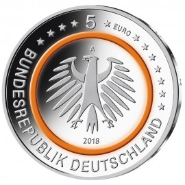 5 x 5 Euro Deutschland "Tropische Zone" 2017 Spiegelglanz / PP - A, D, F, G & J