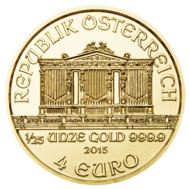 1/25 oz  Wiener Philharmoniker Gold 2015