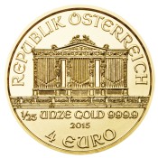1/25 oz  Wiener Philharmoniker Gold 2015
