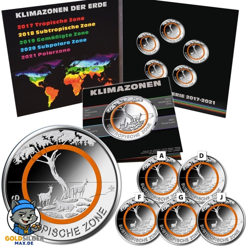 5 Euro Subtropische Zone 2018 Stempelglanz