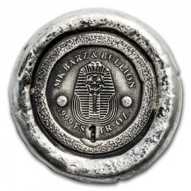 1 Unze oz Silber    Pharaoh Skull handgegossen