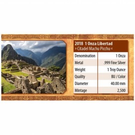 Libertad Mexiko 1oz 1 Unze Silber Silbermünze farbig coloriert Uxmal