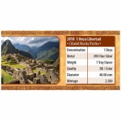 Libertad Mexiko 1oz 1 Unze Silber Silbermünze farbig coloriert Uxmal