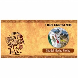 Libertad Mexiko 1oz 1 Unze Silber Silbermünze farbig coloriert Uxmal