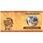 Libertad Mexiko 1oz 1 Unze Silber Silbermünze farbig coloriert Uxmal