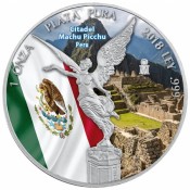 Libertad Mexiko 1oz 1 Unze Silber Silbermünze farbig coloriert Uxmal