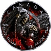 1 Unze Silber Grim Reaper Sensenmann ARMAGEDDON II 2017 Rhutenium