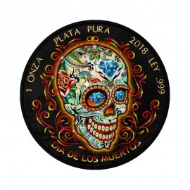 1 Unze Silber Mexiko Libertad Dia de los Muertos 2018 Rhutenium