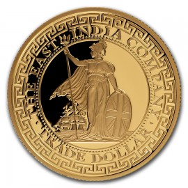 1oz Gold St. Helena British Trade Dollar 2018 PP Niue Restrike