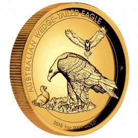 1 Unze Gold Wedge-Tailed Eagle High Relief PP mit Box 2018