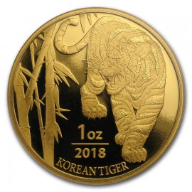 1 oz Gold Korean Tiger 2018 Box
