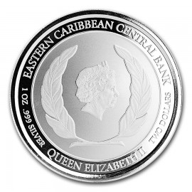 1 Unze Silber 2018 St Kitts Pelican BU