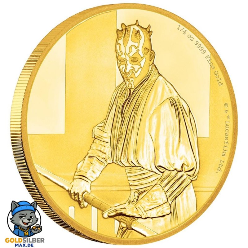 1/4 oz Darth Maul Star Wars  PP  Gold 2018