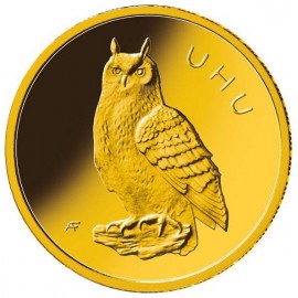 1/8 oz Gold 20 Euro Uhu Heimische Vögel 2018 Deutschland