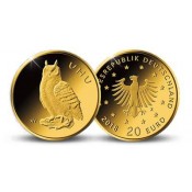 1/8 oz Gold 20 Euro Nachtigall Heimische Vögel 2016 Deutschland