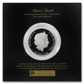 3 unzen Silber GIAMBATTISTA TIEPOLO CHRIST DEATH 20$ Cook Islands 2018