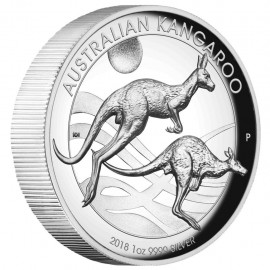 1 Unze Silber Känguru PP 2018 High Relief