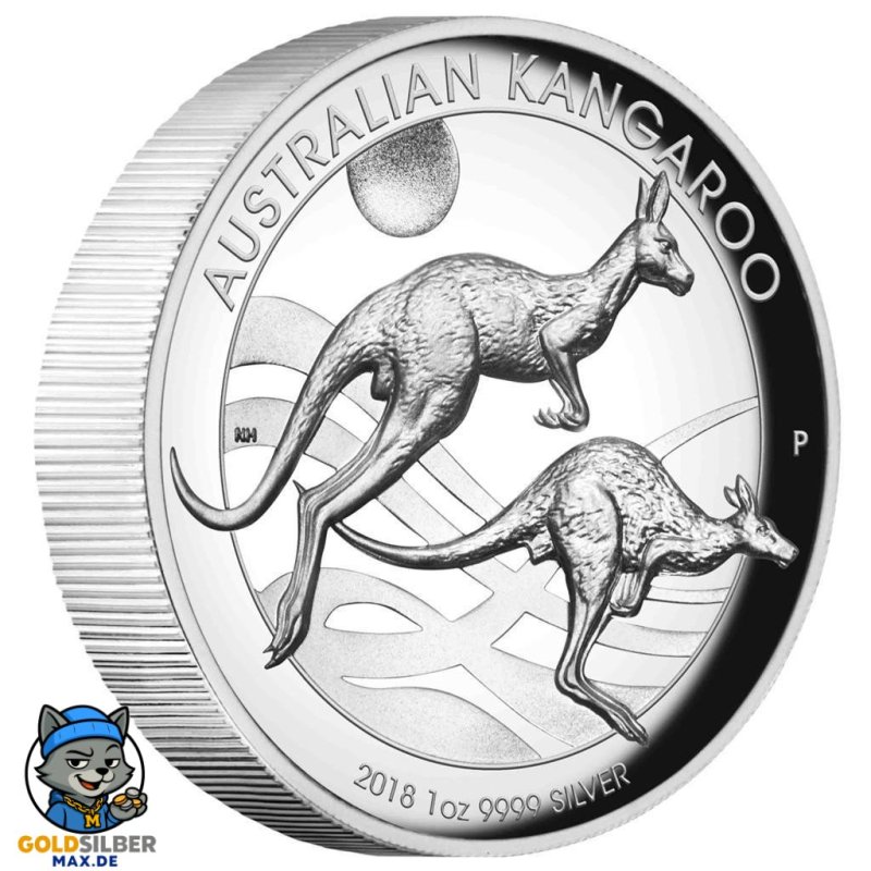 1 Unze Silber Känguru PP 2018 High Relief