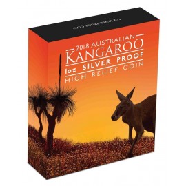 1 Unze Silber Australischer Känguru 2018 PP High Relief