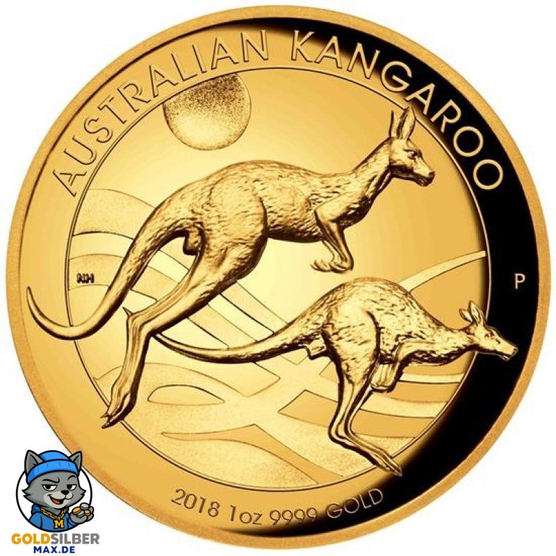 1 Unze Gold Australischer Känguru 2018 PP High Relief