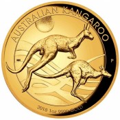 1 Unze Gold Australischer Känguru 2018 PP High Relief