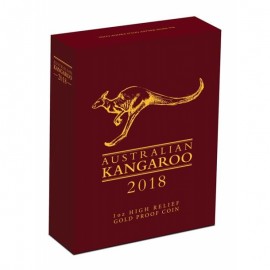 1 Unze Gold Australischer Känguru 2018 PP High Relief